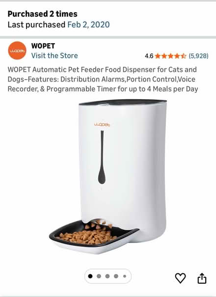 Photo of free Automatic pet feeder (Kensington) #2