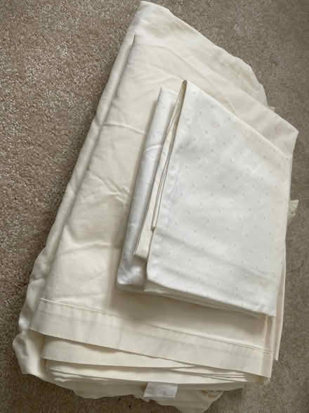 Photo of free Queen sized sheet set and bedskirt (Bayshore) #1