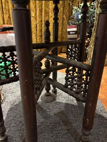 Photo of free Wood and metal side table (Cobham, KT11) #3