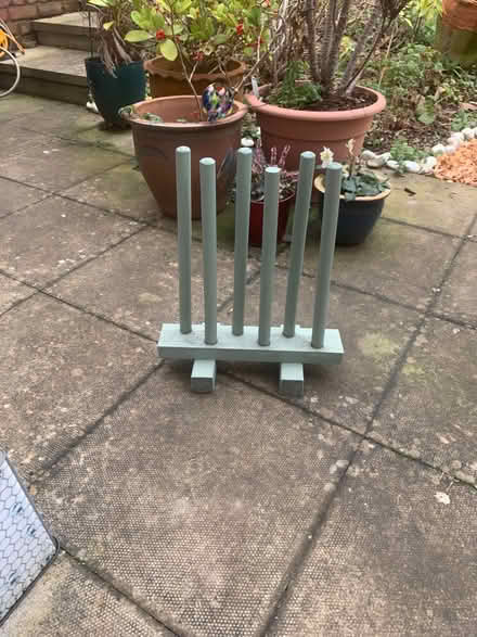 Photo of free Wooden wellie boot stand (Colwall Stone WR13) #1