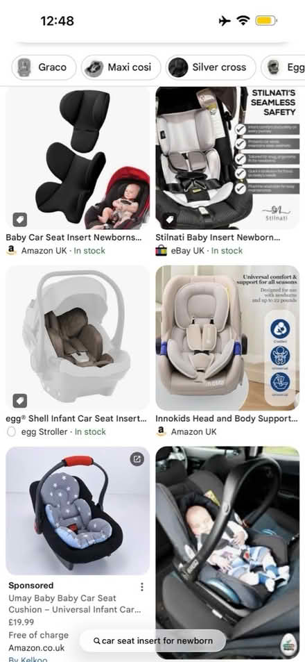 Photo of carseat inserts/ padding for baby (Croydon CR0) #1