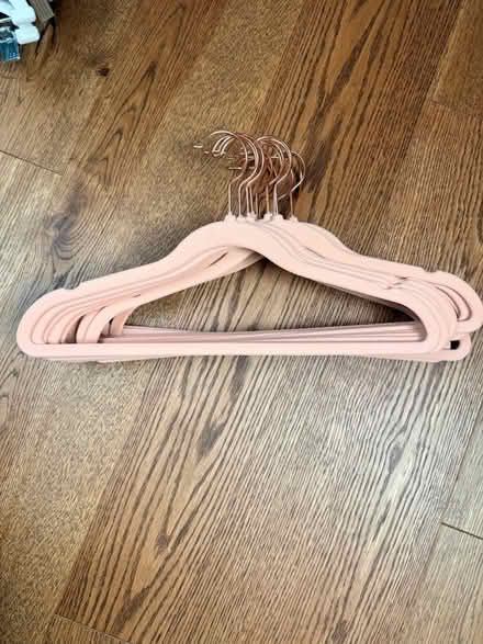 Photo of free 16x Pink Felt Clothes Hangers (Chiswick W4) #1