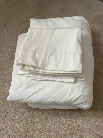 Photo of free White double duvet cover and shams (Bayshore) #1
