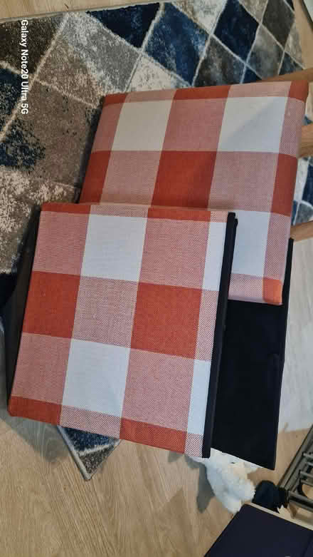 Photo of free Orange Foldable Storage Cube and two Throws. (Foxwood YO24) #2