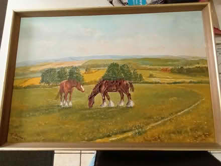 Photo of free oil painting shire horses (Melksham) #1