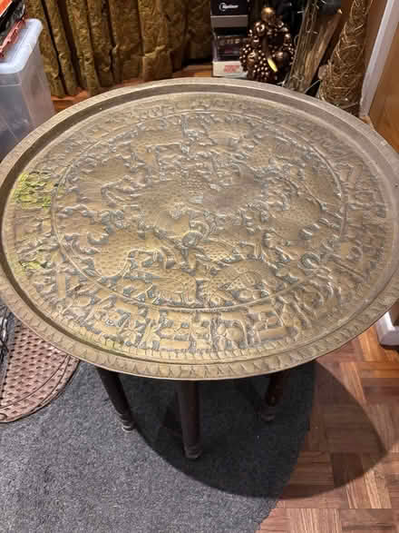 Photo of free Wood and metal side table (Cobham, KT11) #1