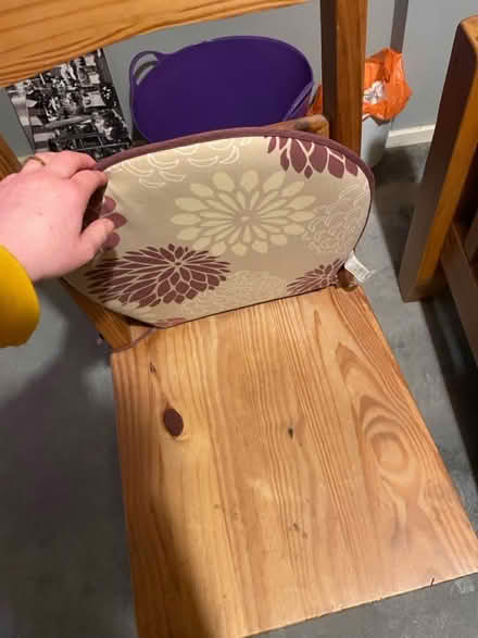 Photo of free Wooden chair with removable cushion (Gomshall gu5) #2