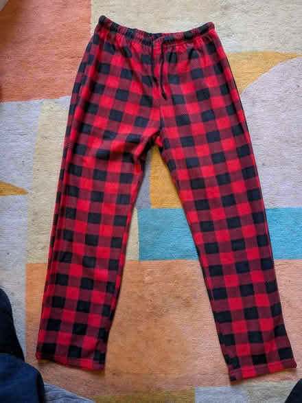 Photo of free Red checkered pyjama bottoms (M) (Manchester M19) #1