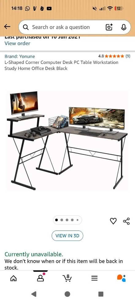 Photo of free L shaped corner desk (NW3 London) #1