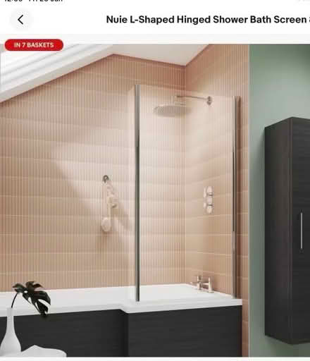 Photo of free L shaped glass Shower Screen with hinge (Comberton DY10) #1