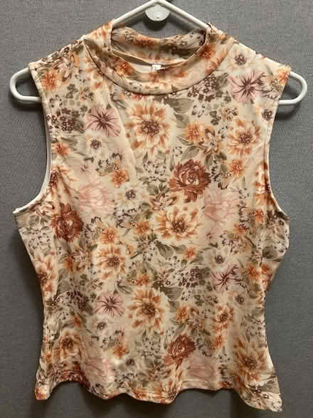 Photo of free Women's Floral Mesh Tank Top sz. L (Saratoga Mtns) #2