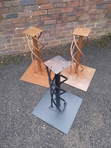 Photo of free Three Metal Bistro Table Bases (Leek ST13) #2