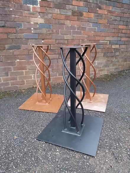 Photo of free Three Metal Bistro Table Bases (Leek ST13) #1