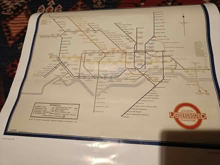 Photo of free London underground map poster (East Finchley N2) #2