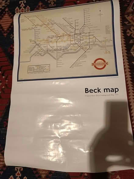 Photo of free London underground map poster (East Finchley N2) #1