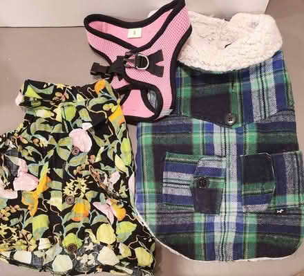 Photo of free 3 Small/Medium Dog Clothes/Harness #1