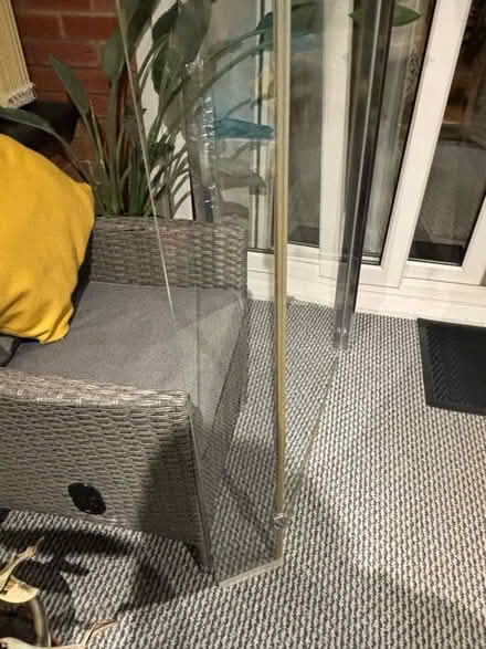 Photo of free L shaped glass Shower Screen with hinge (Comberton DY10) #3