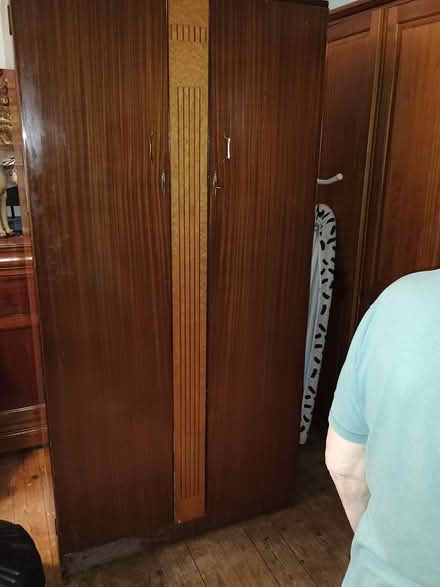 Photo of free Walnut veneer wardrobe+cabinet (Croxley Green WD3) #2