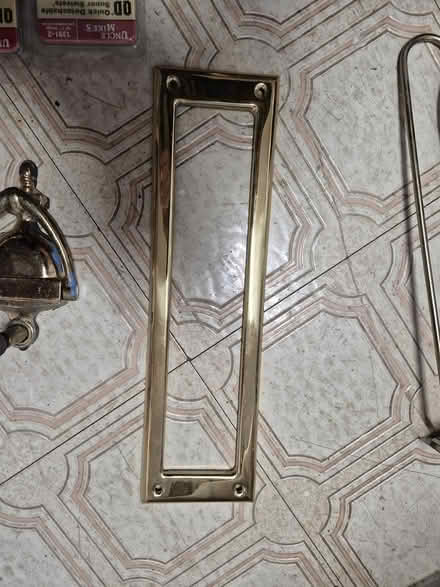 Photo of free brass letter bracket for door (20817) #1