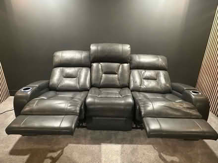 Photo of free Power reclining black leather (Columbine) #3