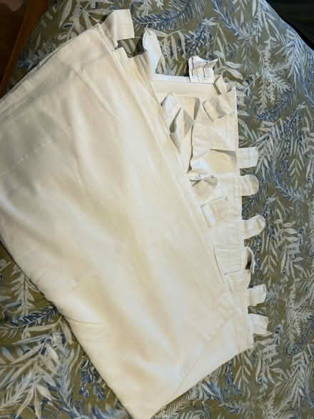 Photo of free White tab topped curtains (Enfield EN2) #1