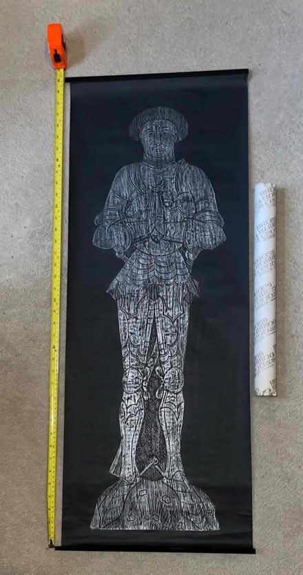 Photo of free Silver Brass Rubbing on Black Paper (Crystal Palace SE19) #1