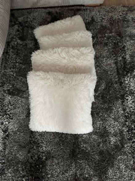 Photo of free 4 white fluffy cushions (Panshanger AL7) #1