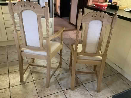 Photo of free Set of 6 oak dining chairs (Green Street Green) #2