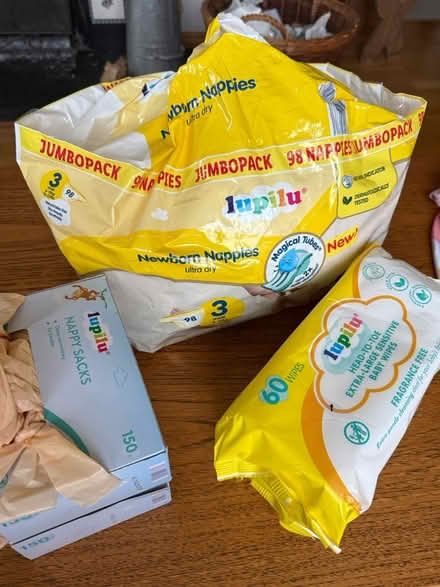 Photo of free Size 3 nappies, wipes, bags (Five Mile Drive OX2) #1