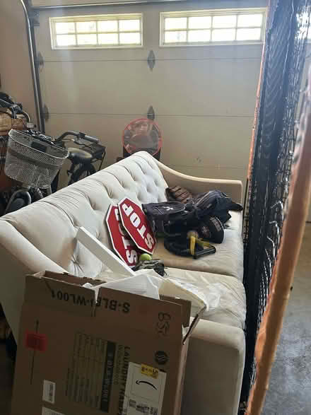 Photo of free White Tufted Sofa (Los Gatos) #1