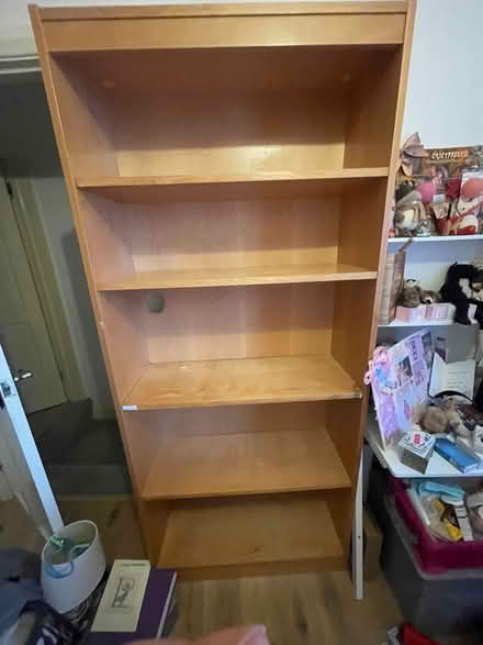 Photo of free Light wood bookcase approx 178 by 80cm (Bernards Heath AL3) #1