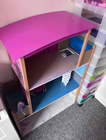 Photo of free 3 story dolls / Barbie house (Canford Heath BH17 8) #3