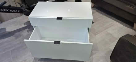 Photo of free Gloss white drawers unit (Kingswood ME17) #1