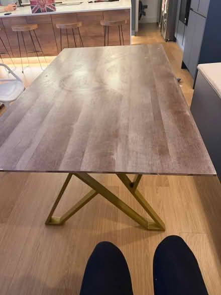 Photo of free Table with gold legs 160 x 90 (Eltham SE9) #3