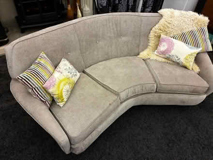 Photo of free Retro curved beige 3 seater sofa and 2 chairs (Stapenhill DE14) #1