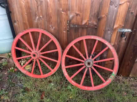 Photo of free Two wagon wheels (Teddington TW11) #1