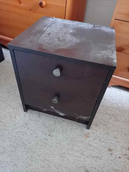 Photo of free Two dark wood bedside tables (Selsey) #1