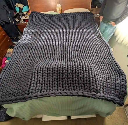 Photo of free 22lb 4' x 5' Knit Weighted Blanket (Cherryland (Mission & Blossom)) #1