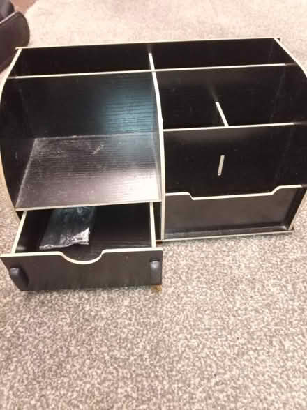 Photo of free Black wooden desk organiser (Birkenhead) #2
