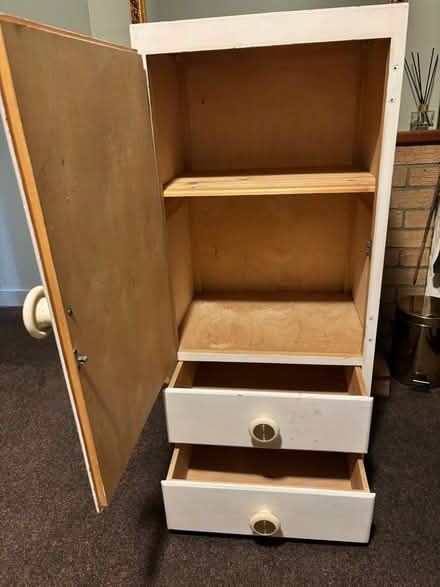 Photo of free Vintage White Wood Cabinet / childs wardrobe (AB10) #4