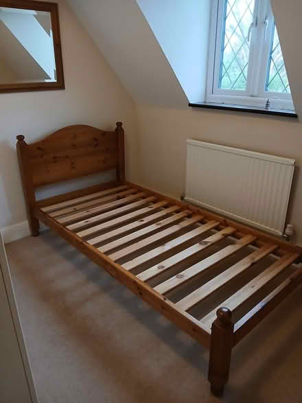 Photo of free Single Pinewood Bed and Mattress (Sevenoaks TN13) #3