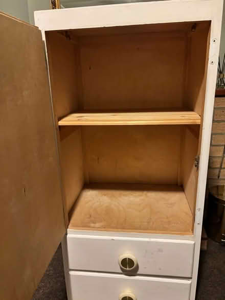 Photo of free Vintage White Wood Cabinet / childs wardrobe (AB10) #3