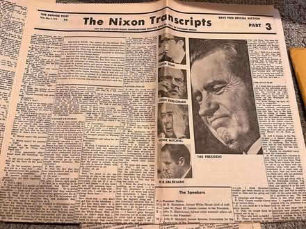 Photo of free Newspapers w/Nixon Transcripts (downtown Edmonds) #2
