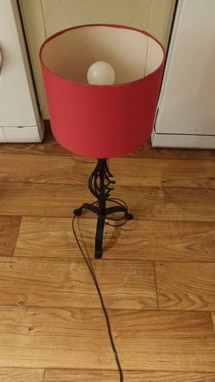 Photo of free Ornate lamp with red shade (Humphrey's End GL5) #1