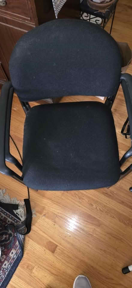 Photo of free 2 black office chairs (Maywood Park Santa Clara) #1