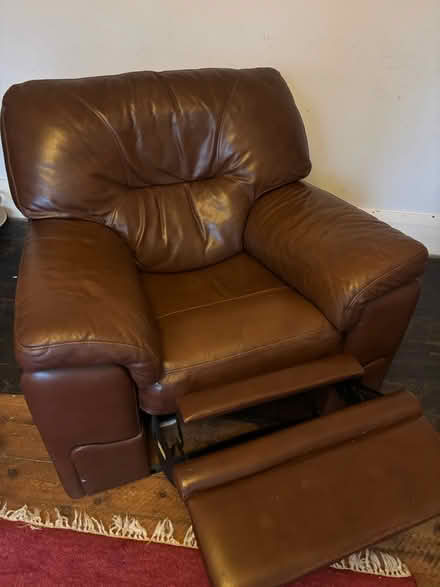 Photo of free 2 Large Leather Armchairs-1 Recline (Sydenham Hill, SE26) #2