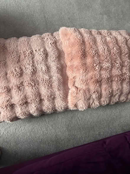 Photo of free Large faux fur cushions (Hyde, SK14) #2