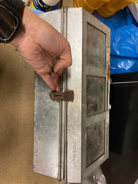 Photo of free Metal box- screws/gardening? (N13 Palmers Green) #3