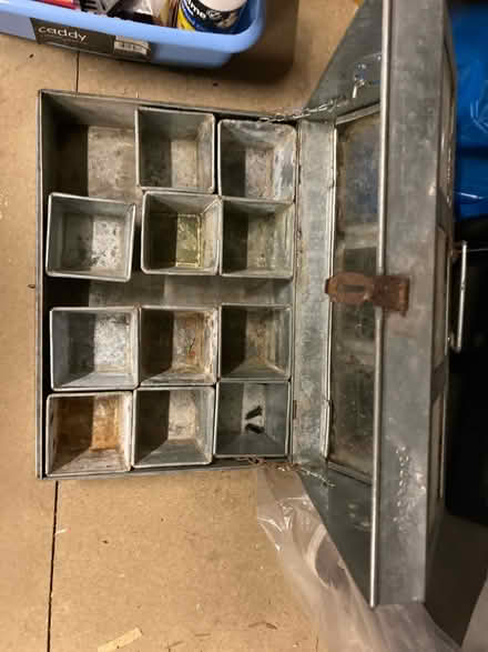 Photo of free Metal box- screws/gardening? (N13 Palmers Green) #1