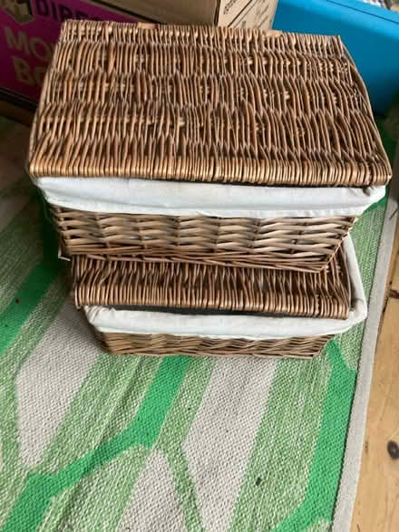 Photo of free 3 wicker baskets with lids (Seven sisters near overground) #4